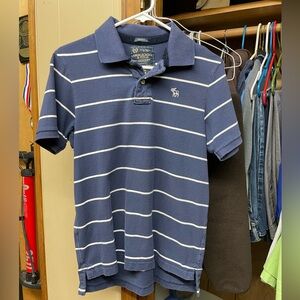 Abercrombie & Fitch Polo Size M Navy Blue and White